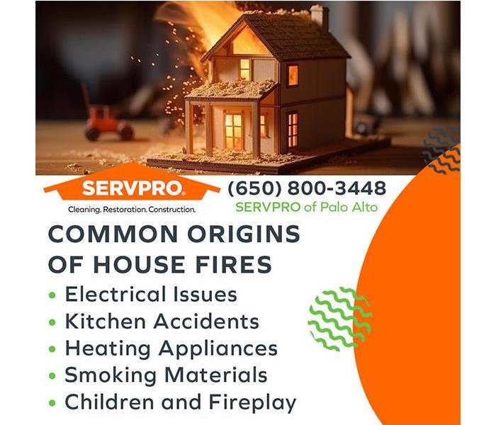 SERVPRO-of-Palo-Alto-Common-Origins-of-House-Fires